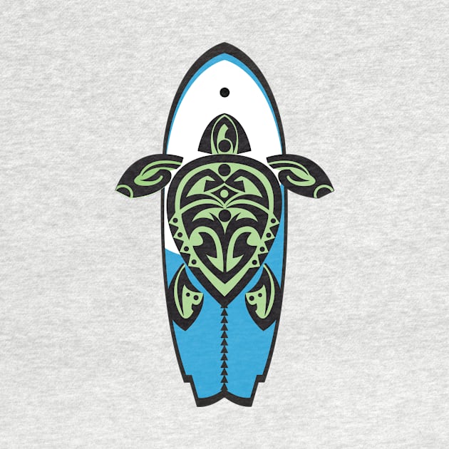 Tribal Turtle Tattoo Surfer Dude by srwdesign